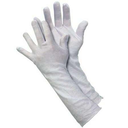 BSC PREFERRED Cotton Inspection Ext. Cuff Gloves 2.5 oz. - Large, 12PK S-17932